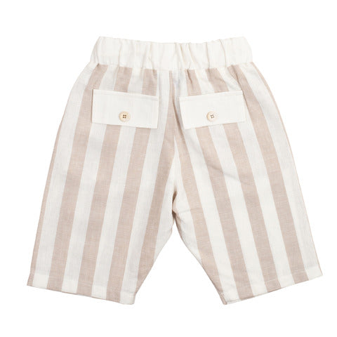 Dodo Welldone Beige Cabana Stripe Shorts
