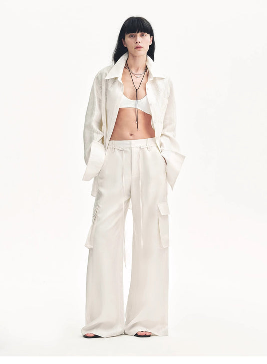 Rhythm in the Same Frequency Tencel Linen Pants