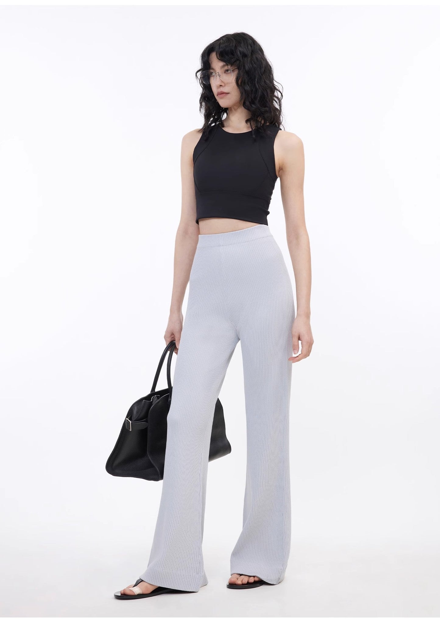 Knitted Bootcut Trousers