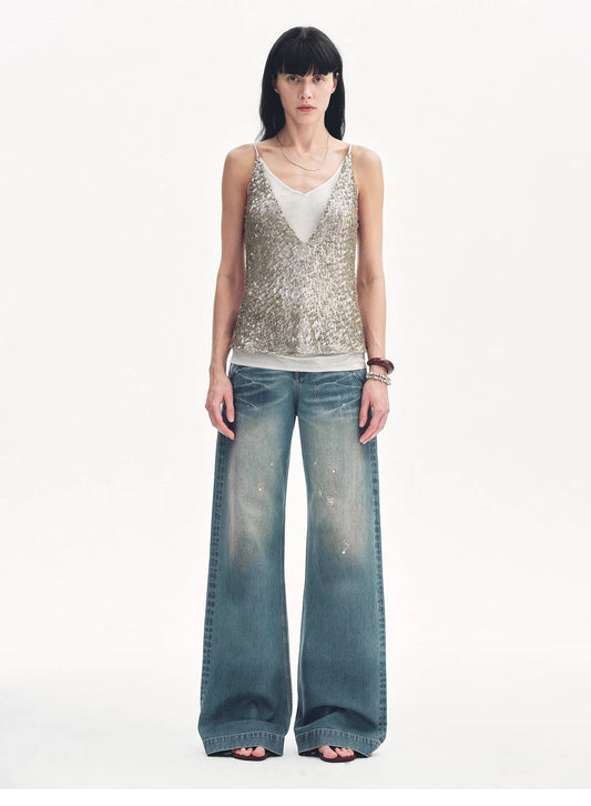 Dream Catcher Sequined Net Top