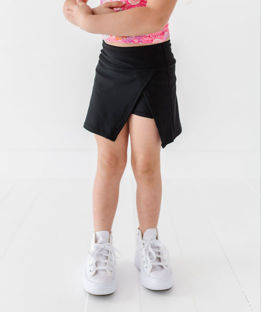 Black | Side Split Skort
