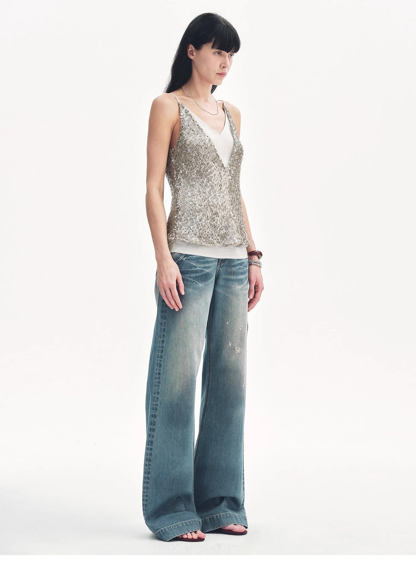Dream Catcher Sequined Net Top