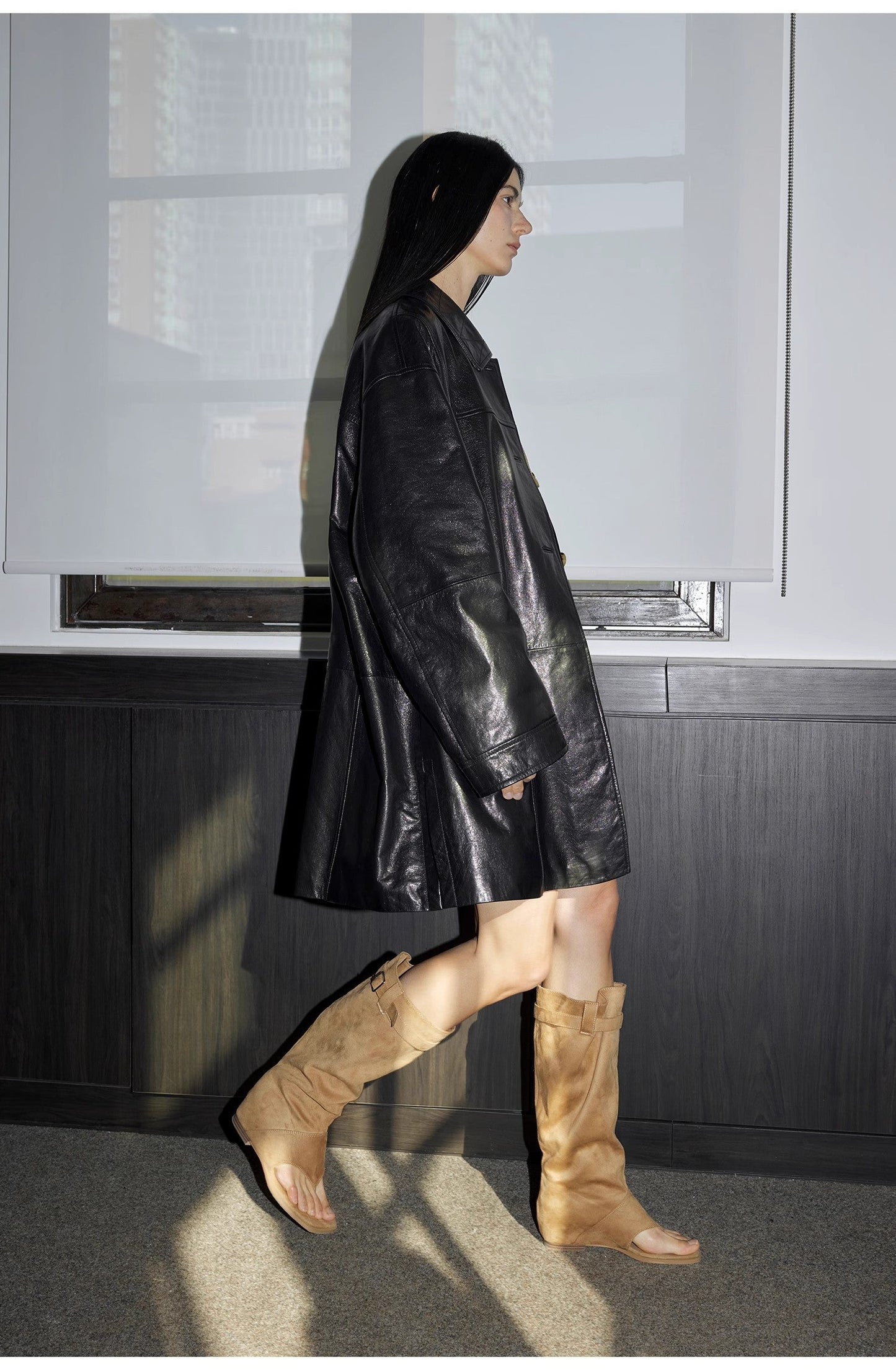 Waxed Goat Leather Jacket