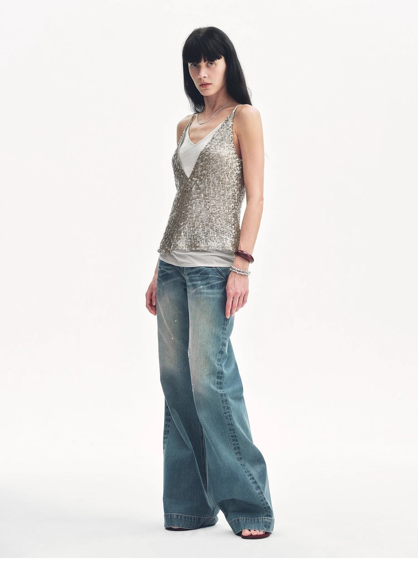 Dream Catcher Sequined Net Top