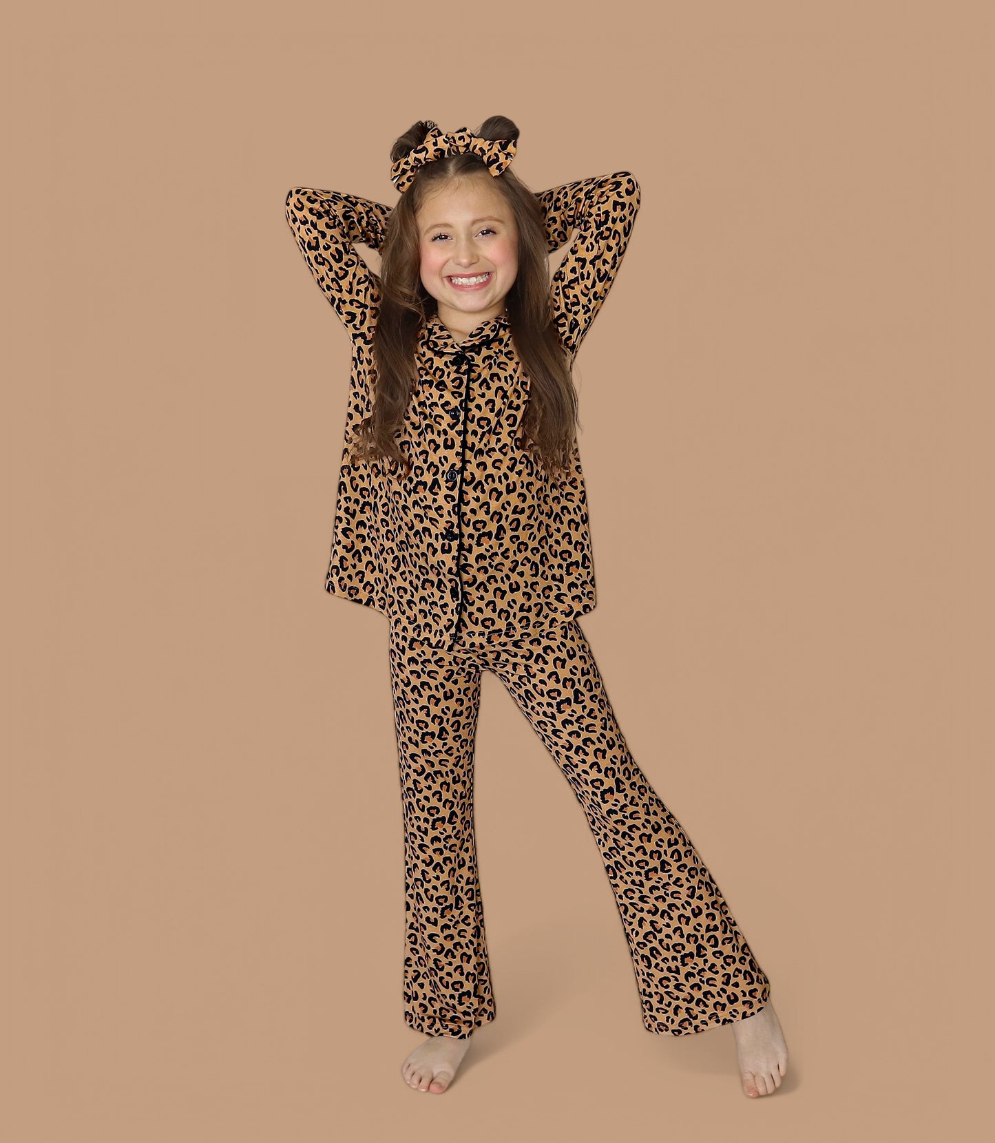 LEOPARD DREAM GIRL'S FLARE SET