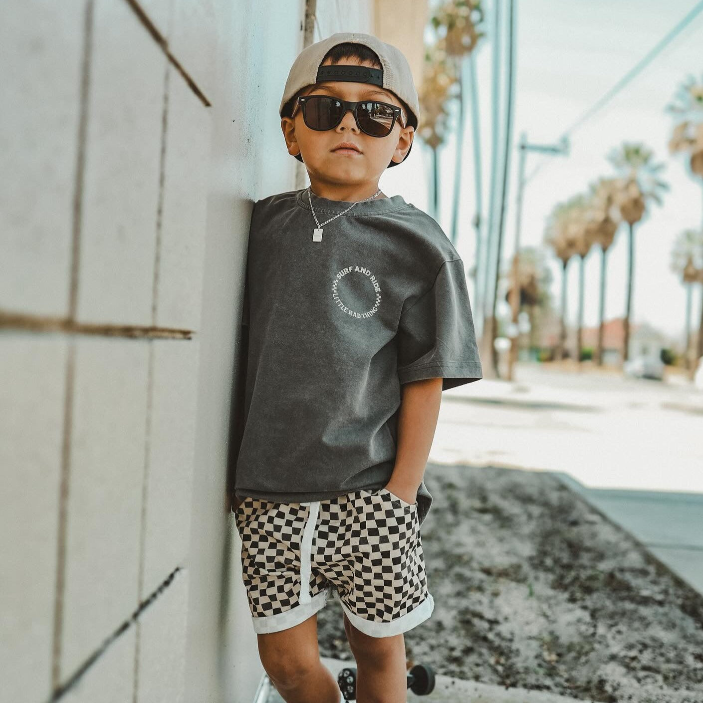 [PRE-ORDER] CHECK 'YA LATER SHORTS - BROWN/BEIGE