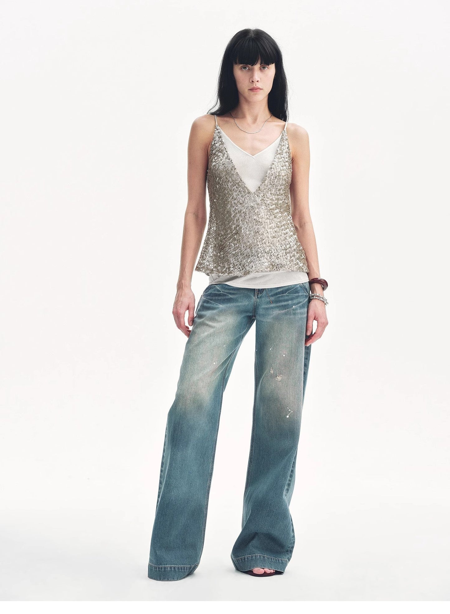 Dream Catcher Sequined Net Top