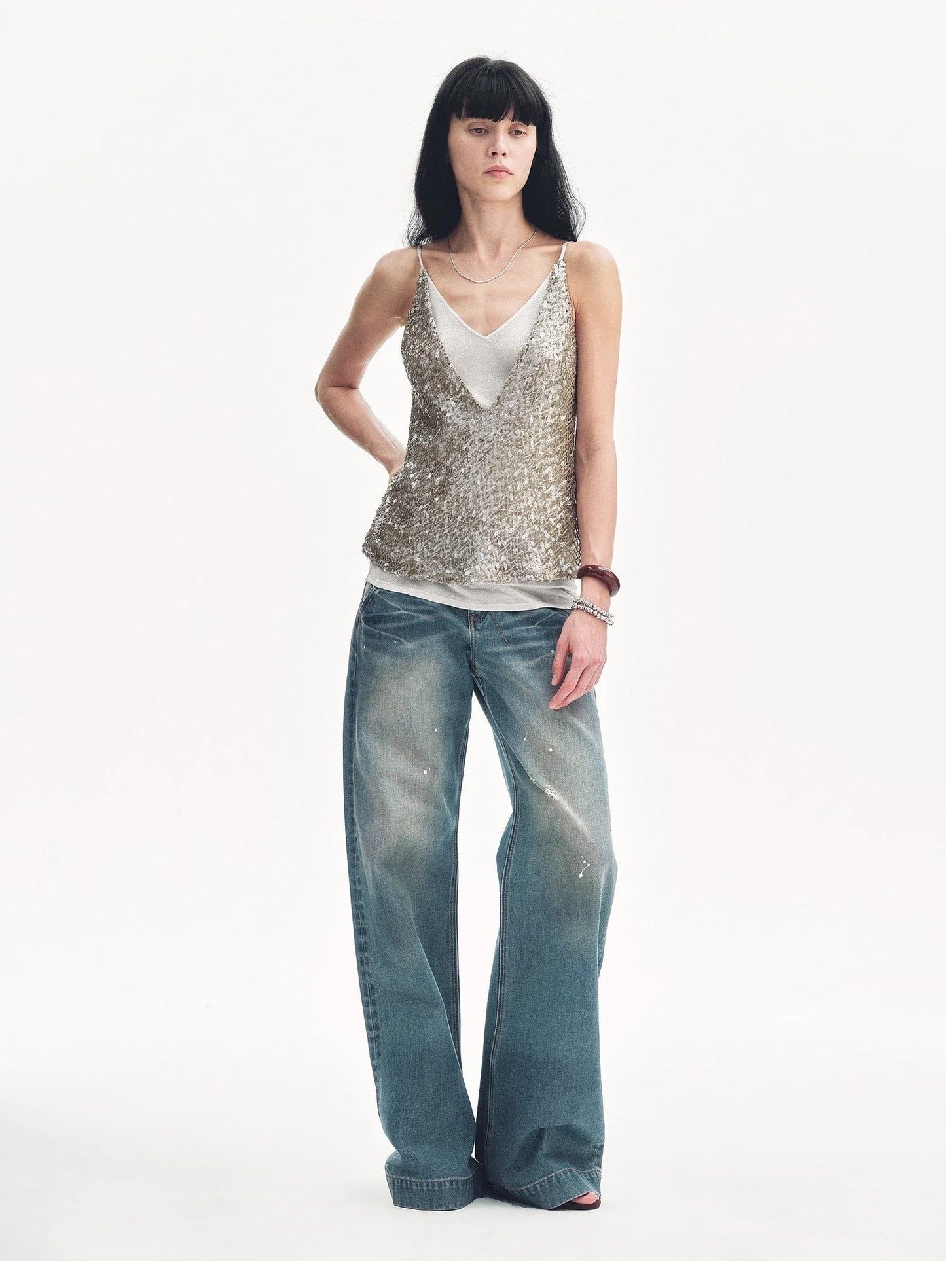 Dream Catcher Sequined Net Top