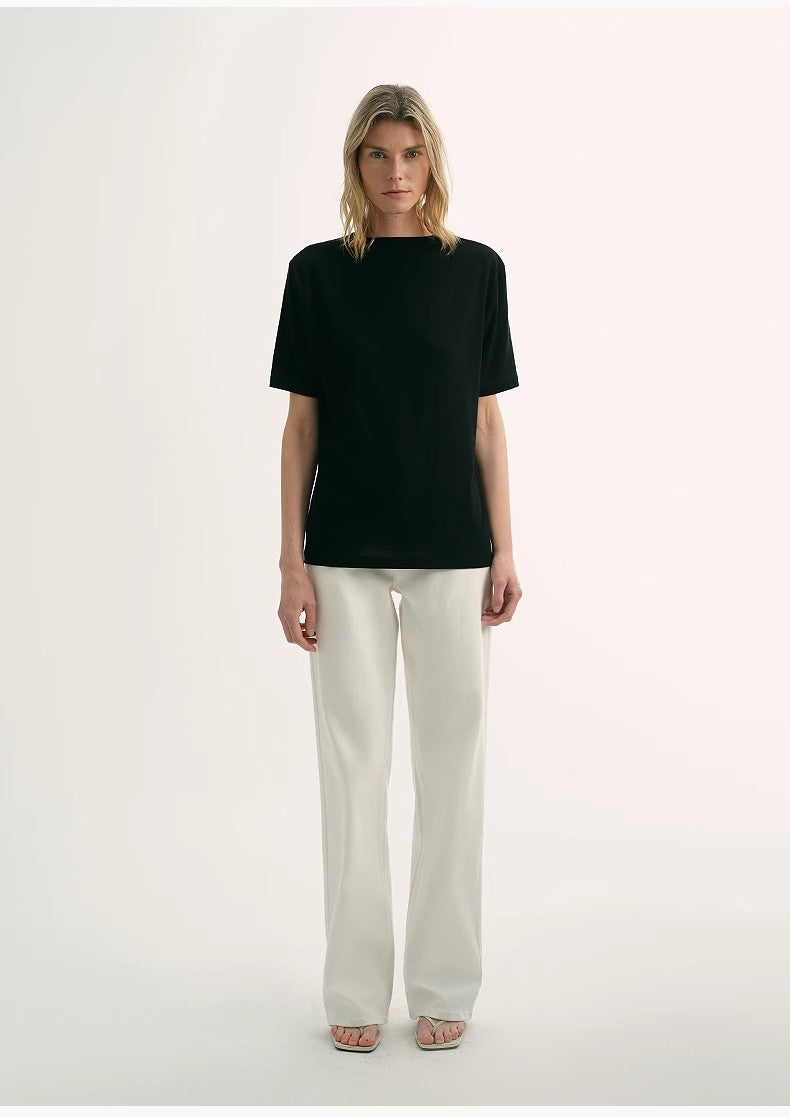 "Soft Cloud" 15.5mm Cashmere Loose Tee
