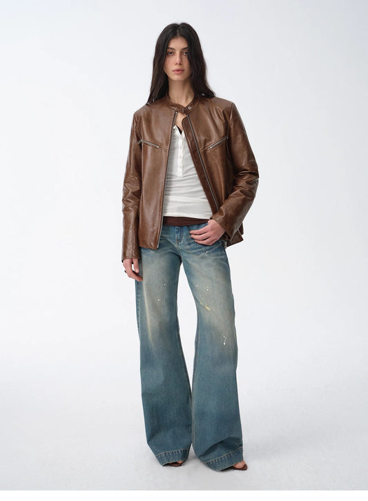 Manhattan Motorcycle Leather Jacket