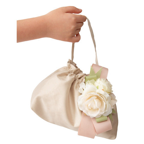 Piccola Ludo - Beige Floral Handbag