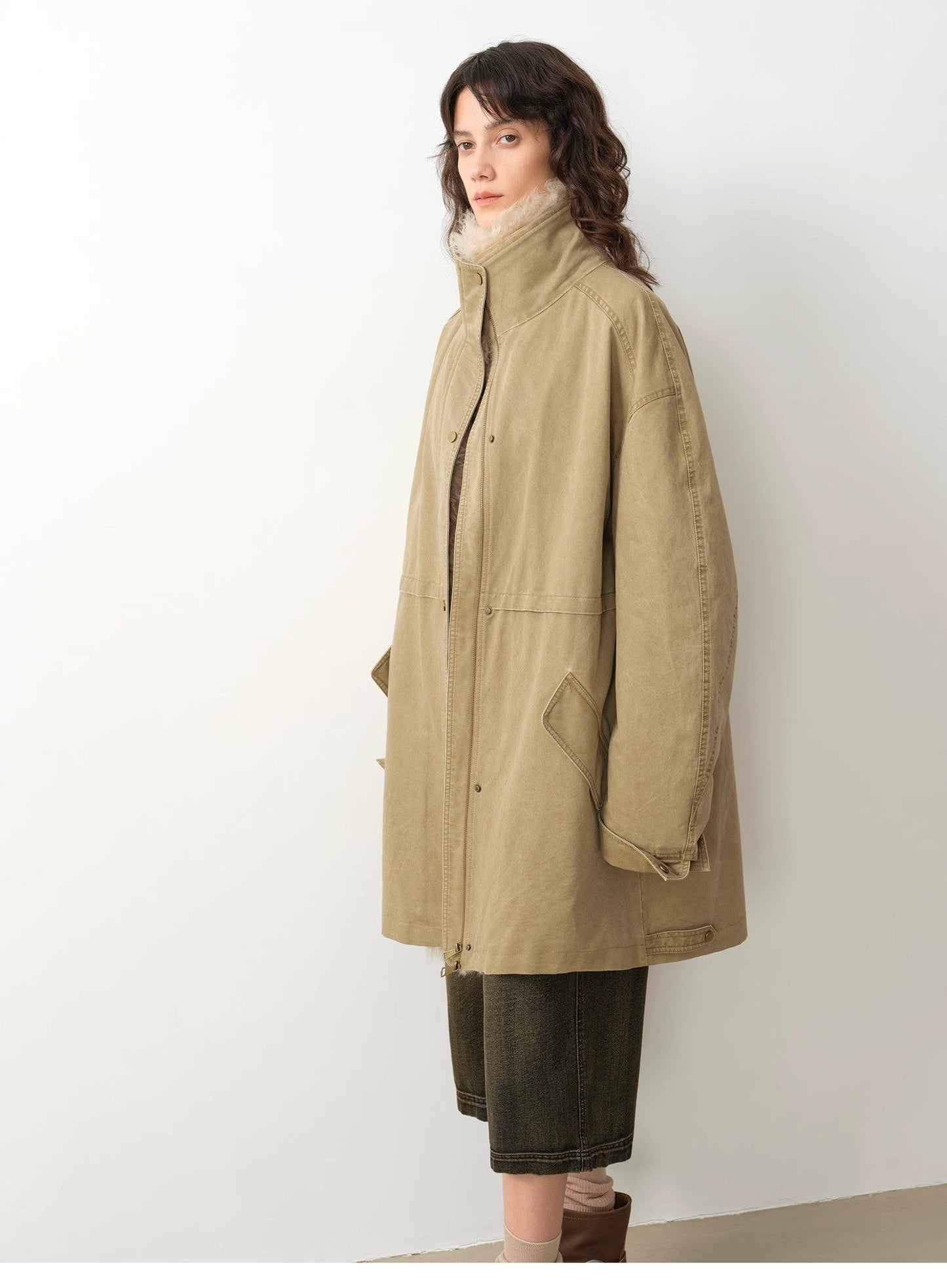 Detachable Goose Down Parka