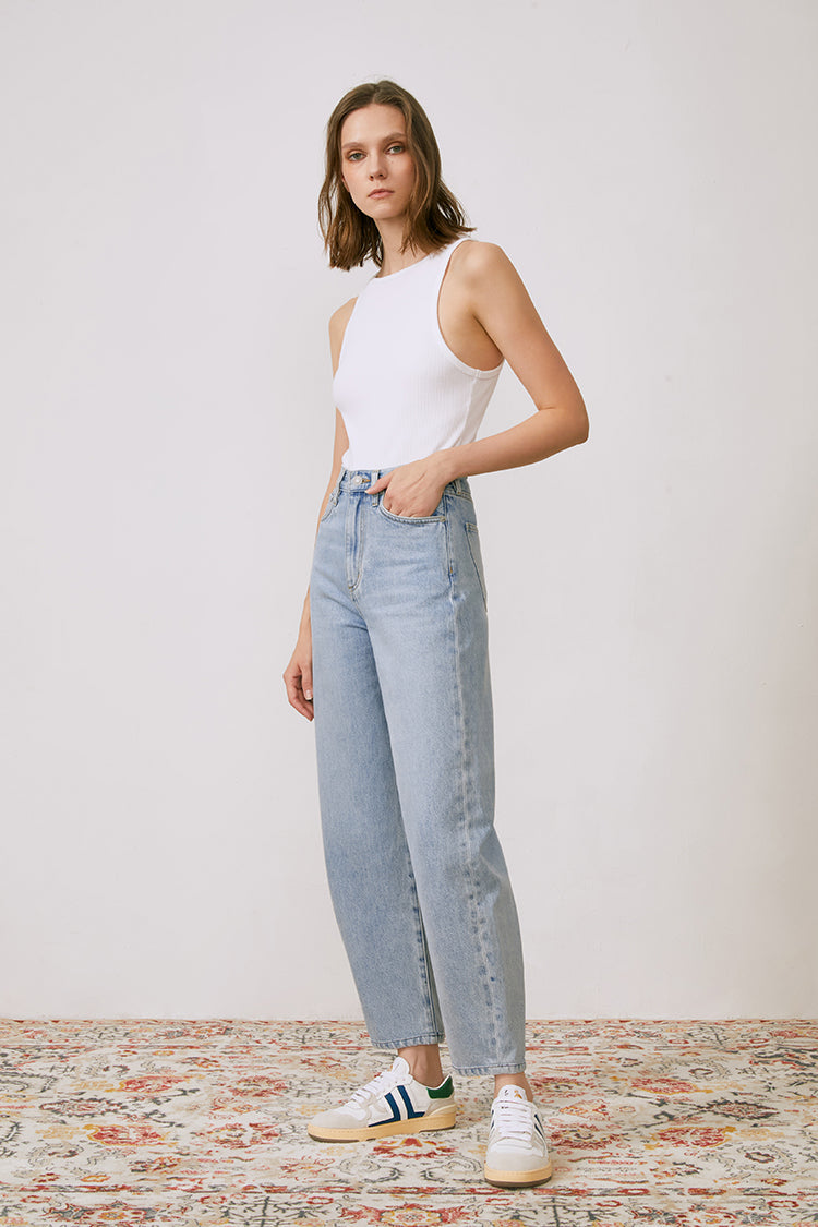 Queens Of Noise High Rise Barrel Jeans [FINAL SALE]