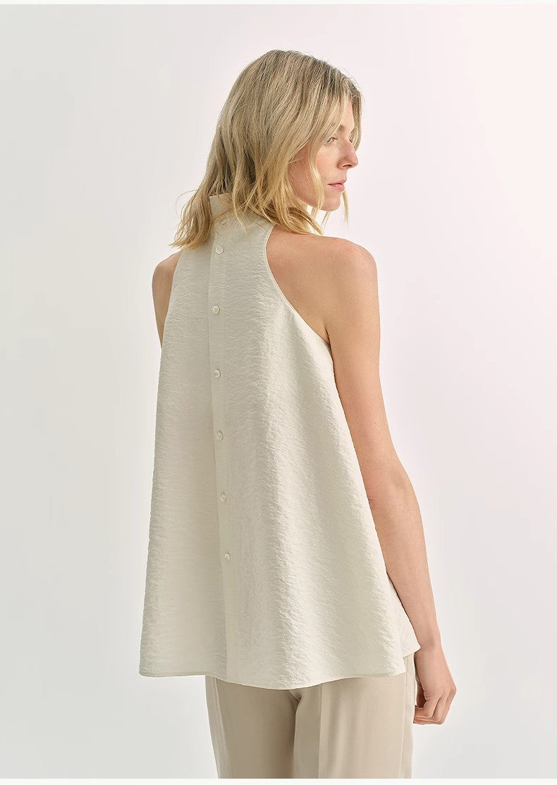 Mulberry Silk Wrinkle-Resistant Small High Collar Vest