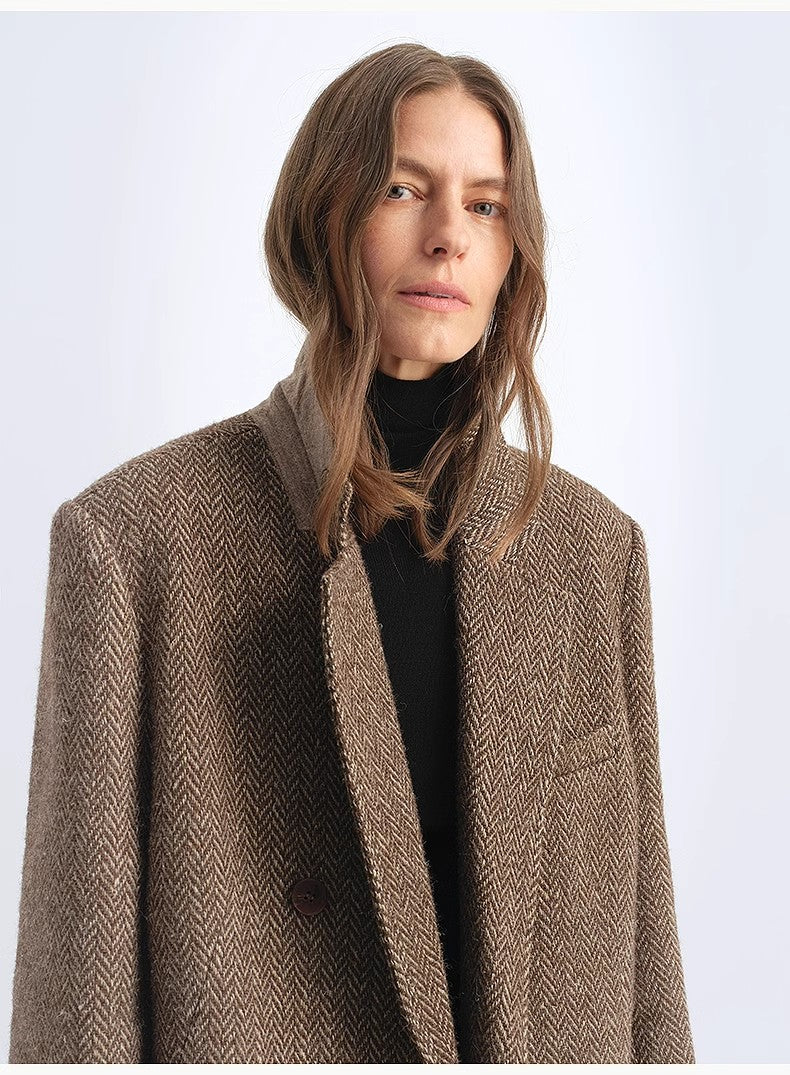 Desert City Italian Wool Herringbone Coat