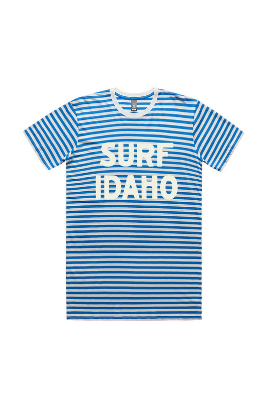 Natural Mid Blue Stripe Tee
