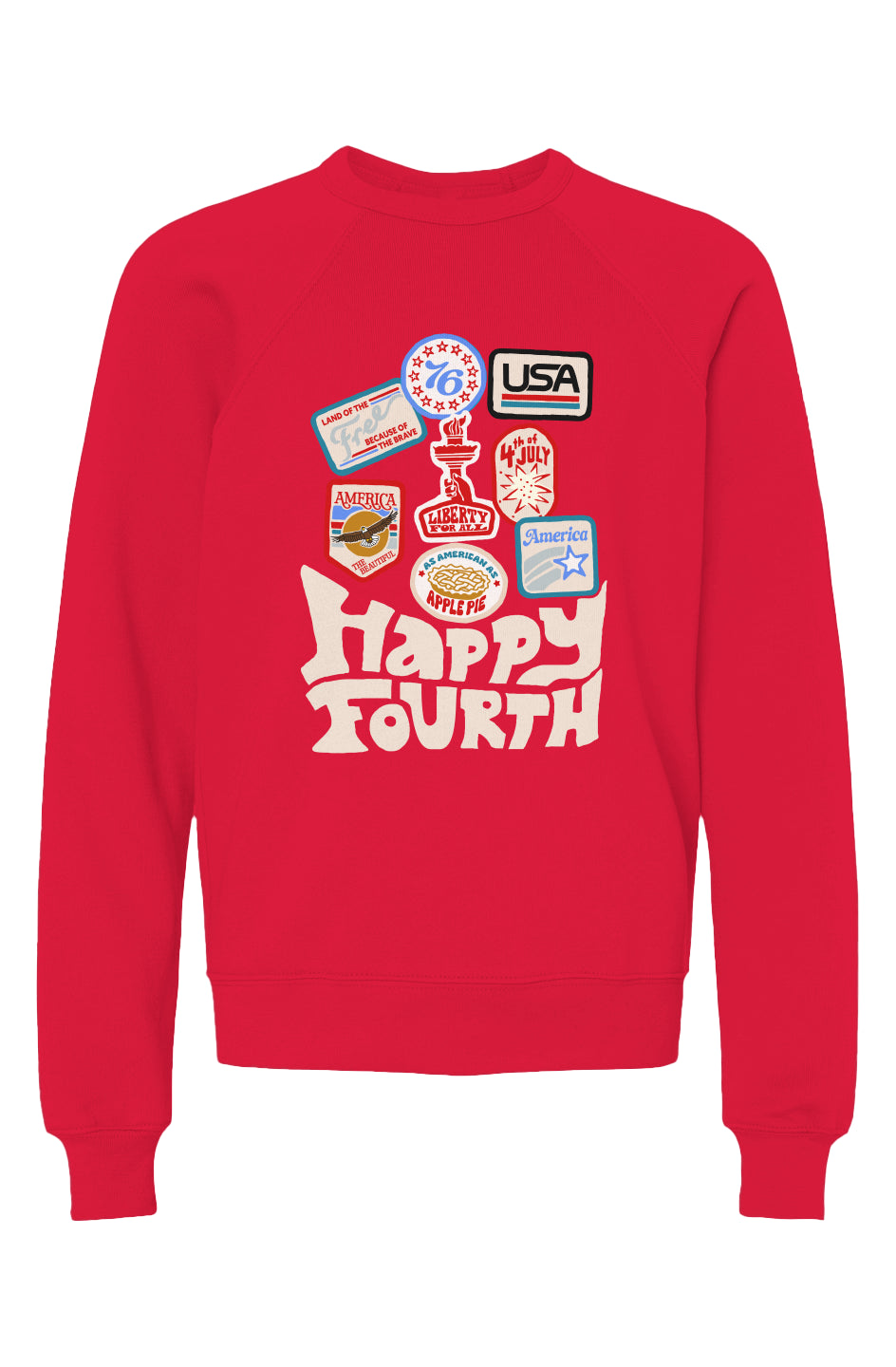 Happy 4th Patch Youth Sweatshirt