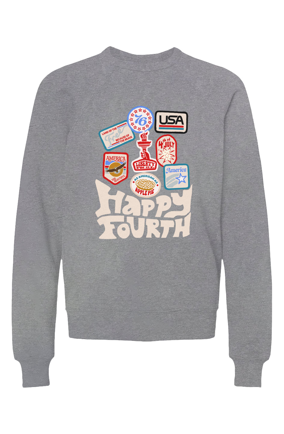 Happy 4th Patch Youth Sweatshirt