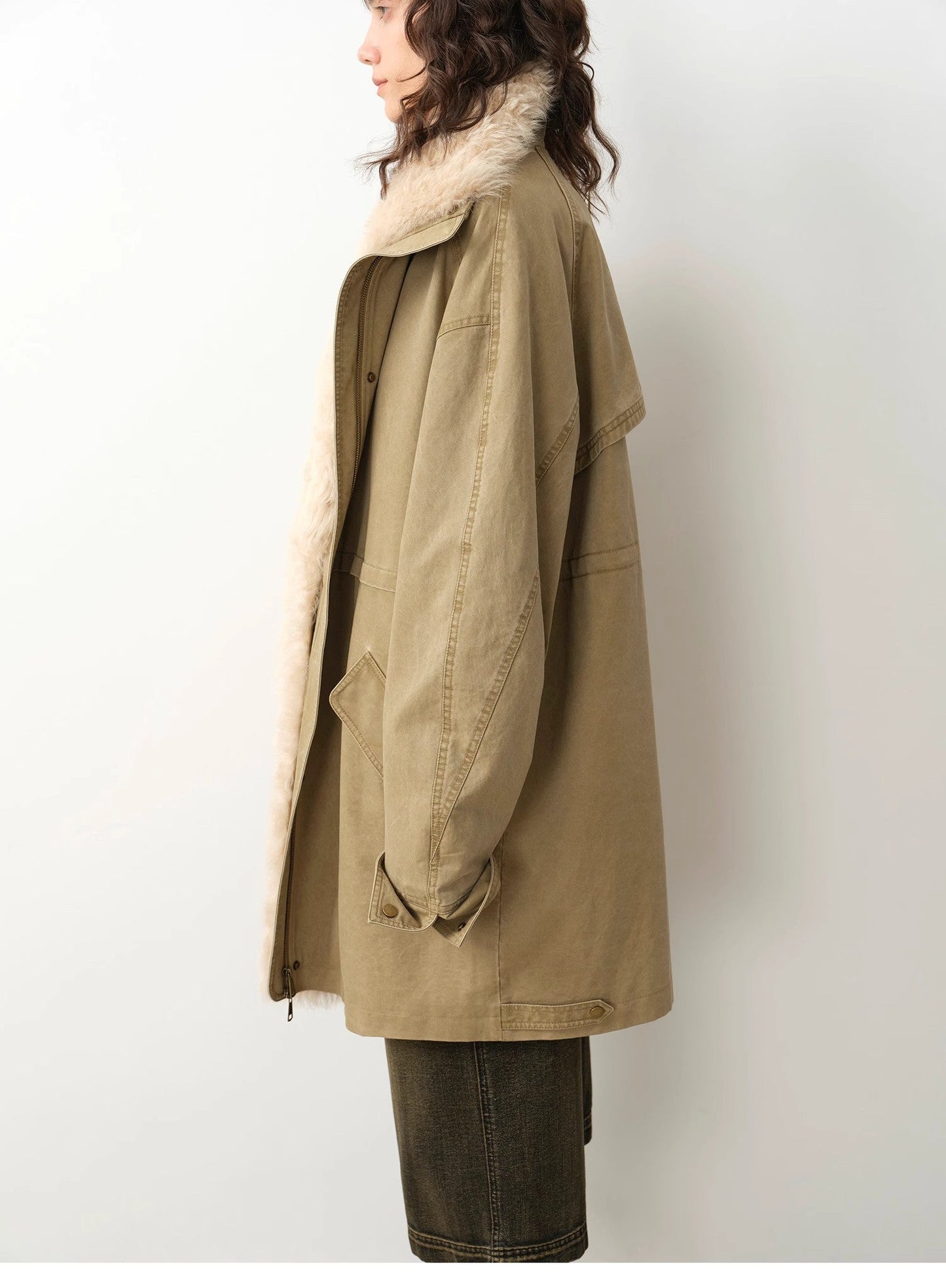 Detachable Goose Down Parka