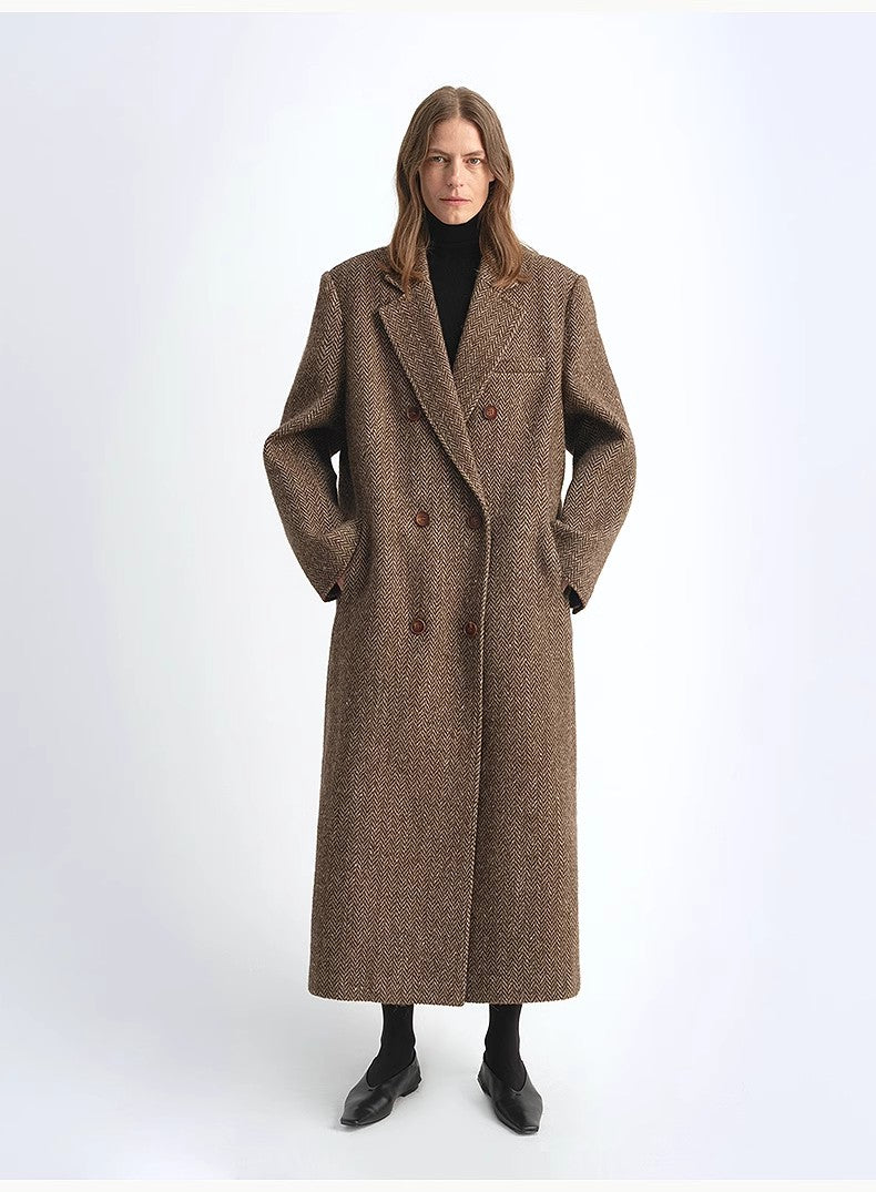 Desert City Italian Wool Herringbone Coat