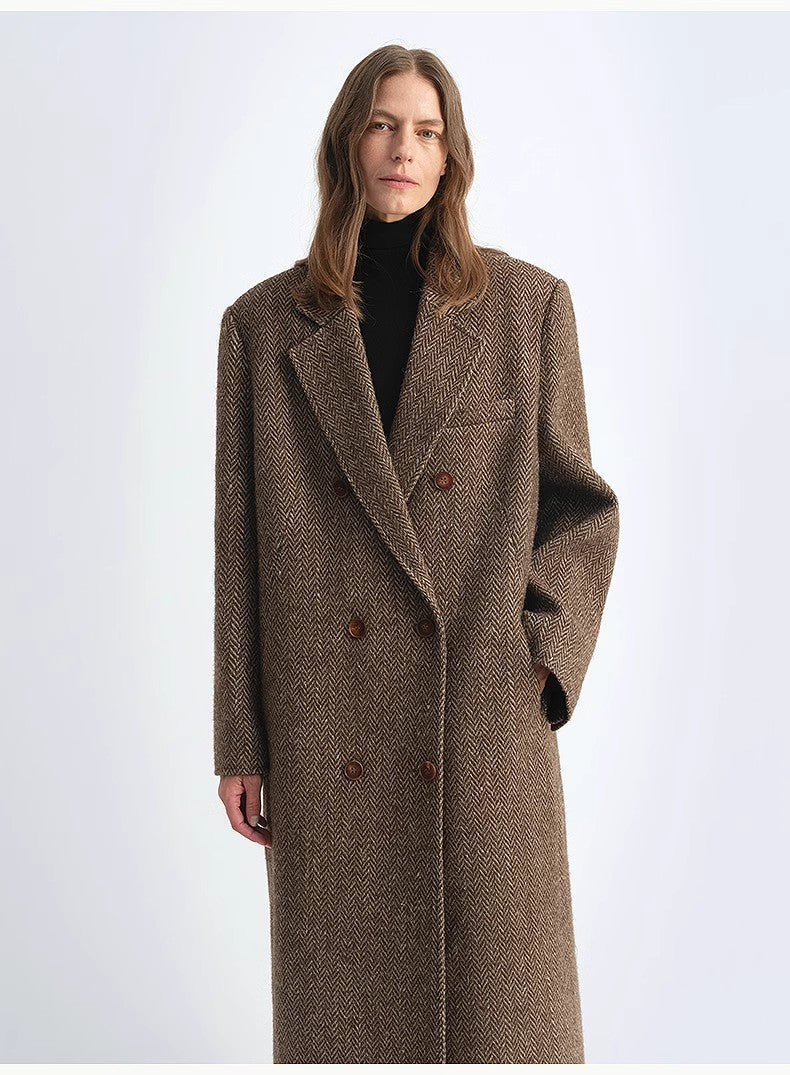 Desert City Italian Wool Herringbone Coat