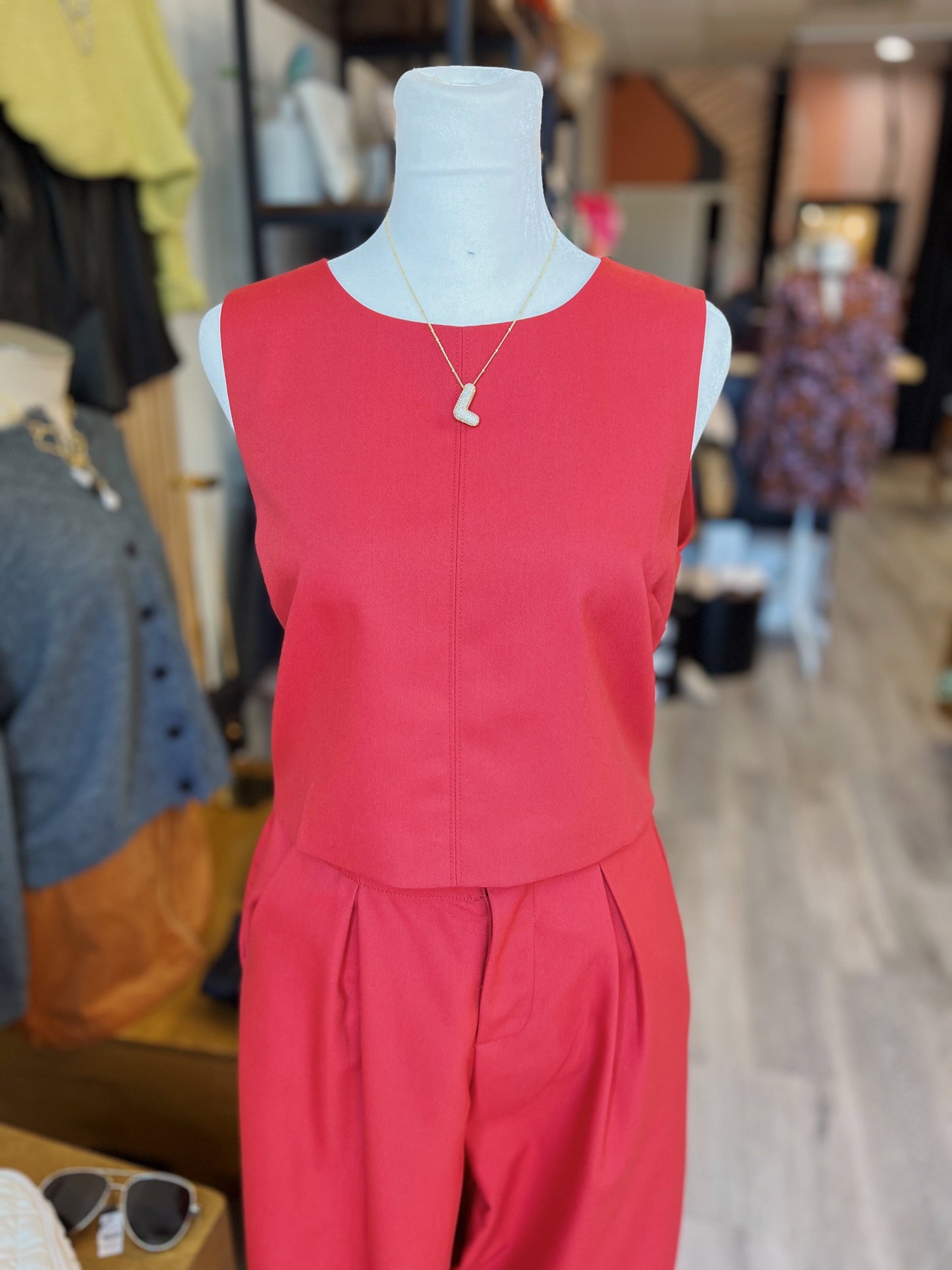 Garnet Sleeveless Top