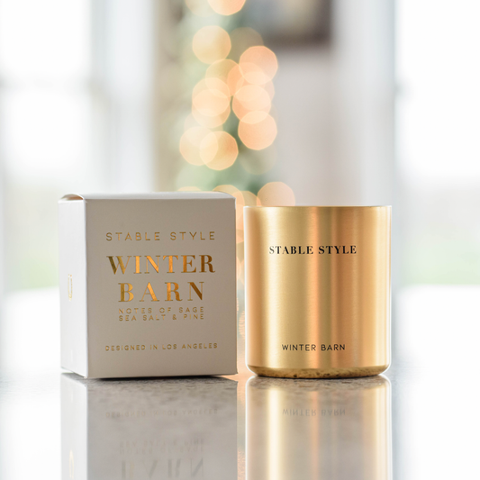 Stable Style - Winter Barn Gold Candle