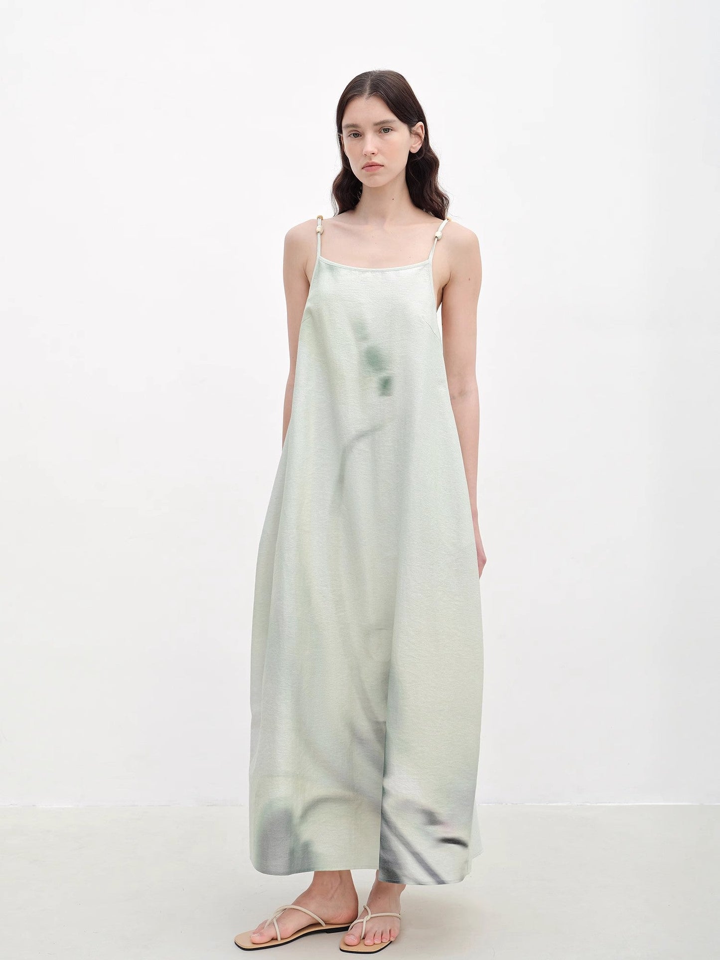 Island Walk Cotton Beaded Sling Dress
