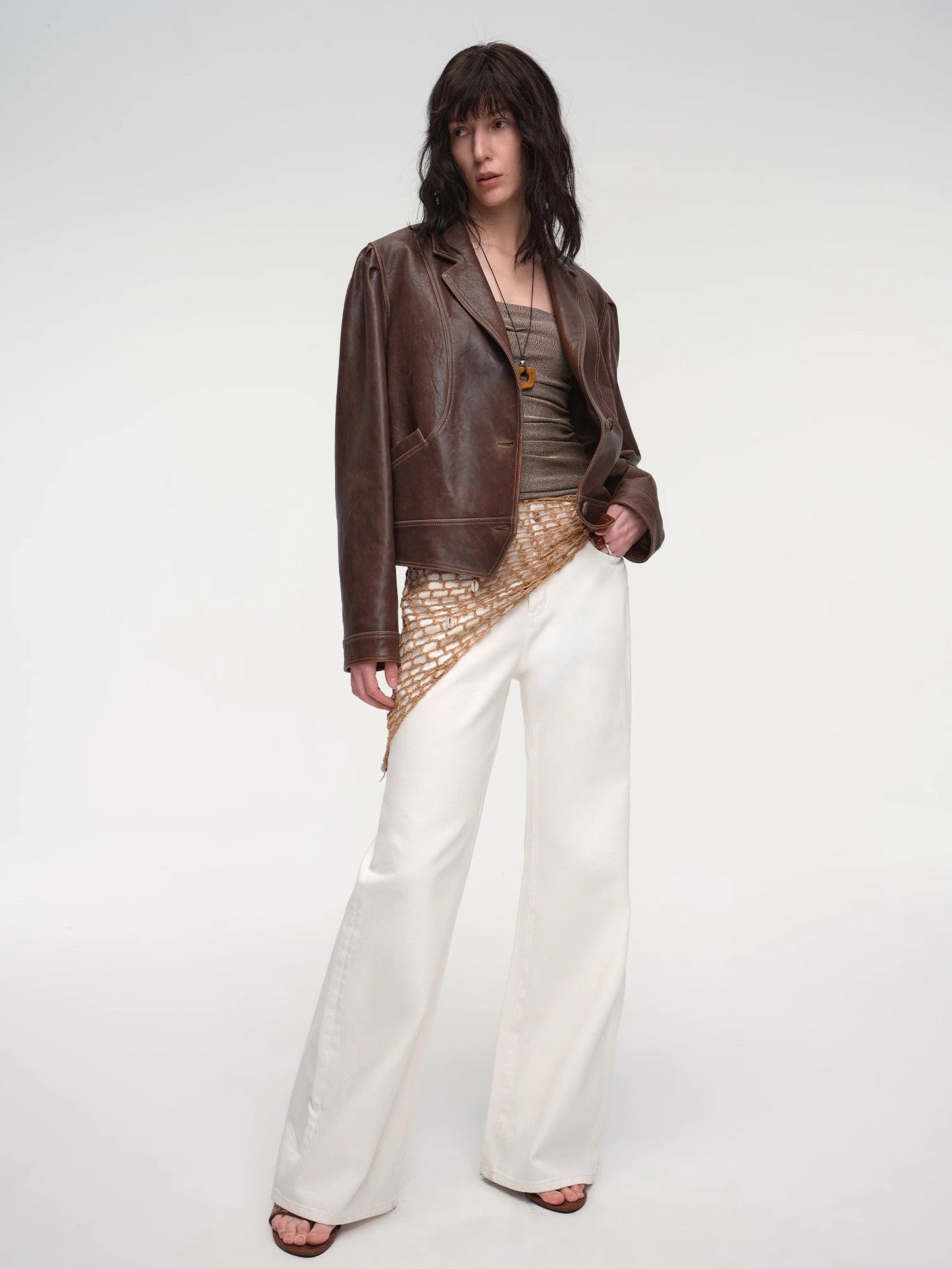 Vintage Old Stories  Waxed Sheepskin Jacket