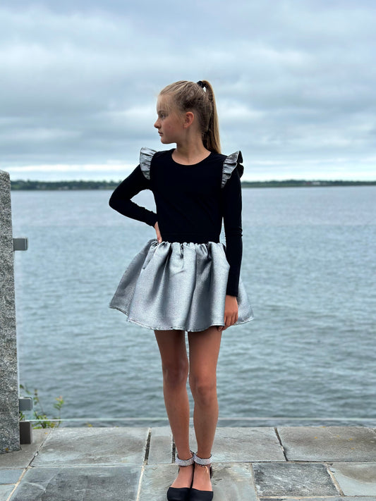 AA Silver Gathered Skirt