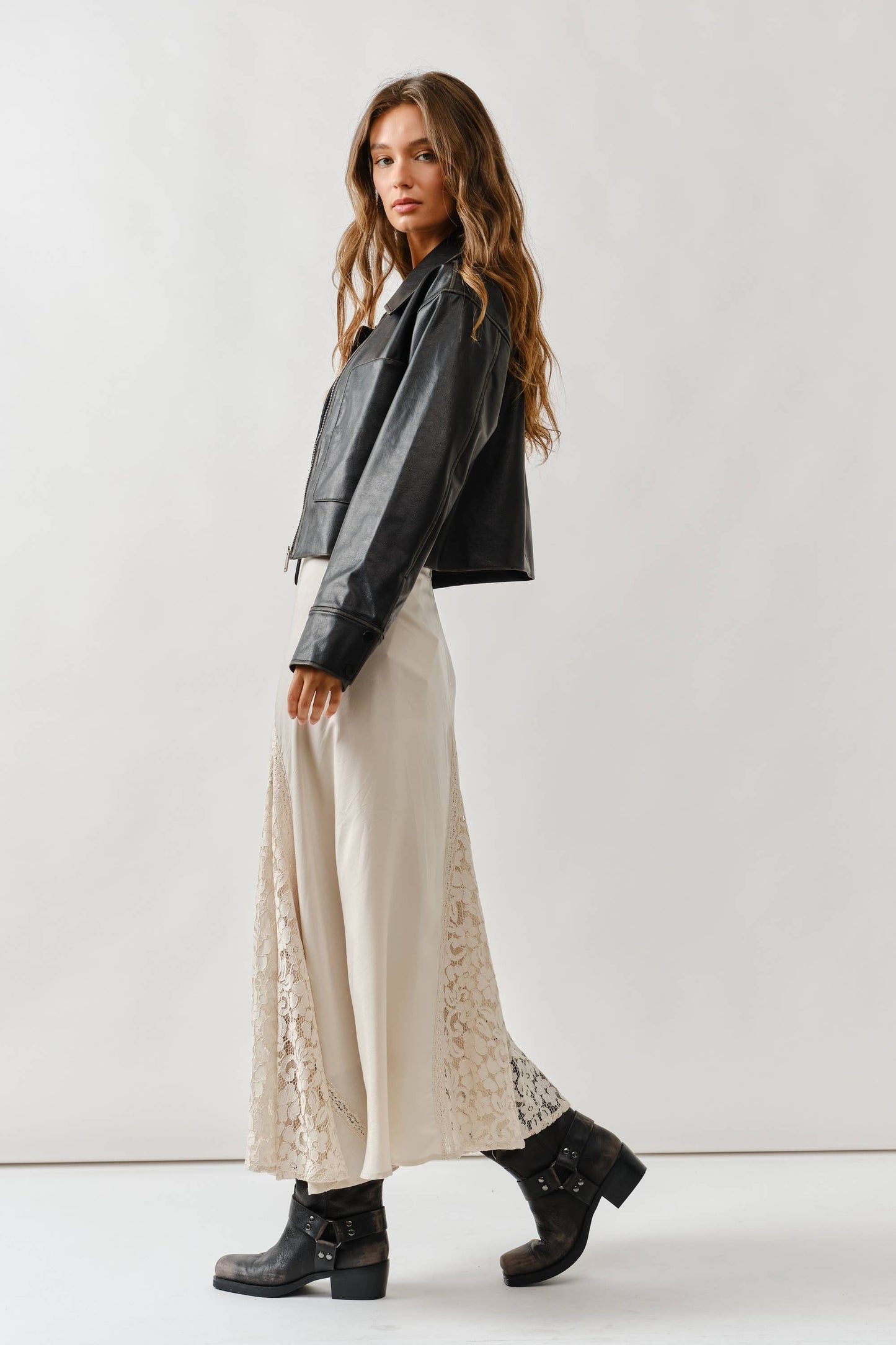 Brown Vintage Washed Leather Jacket