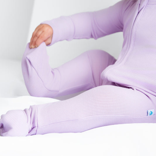 Lavender Ribbed Romper BDLJ
