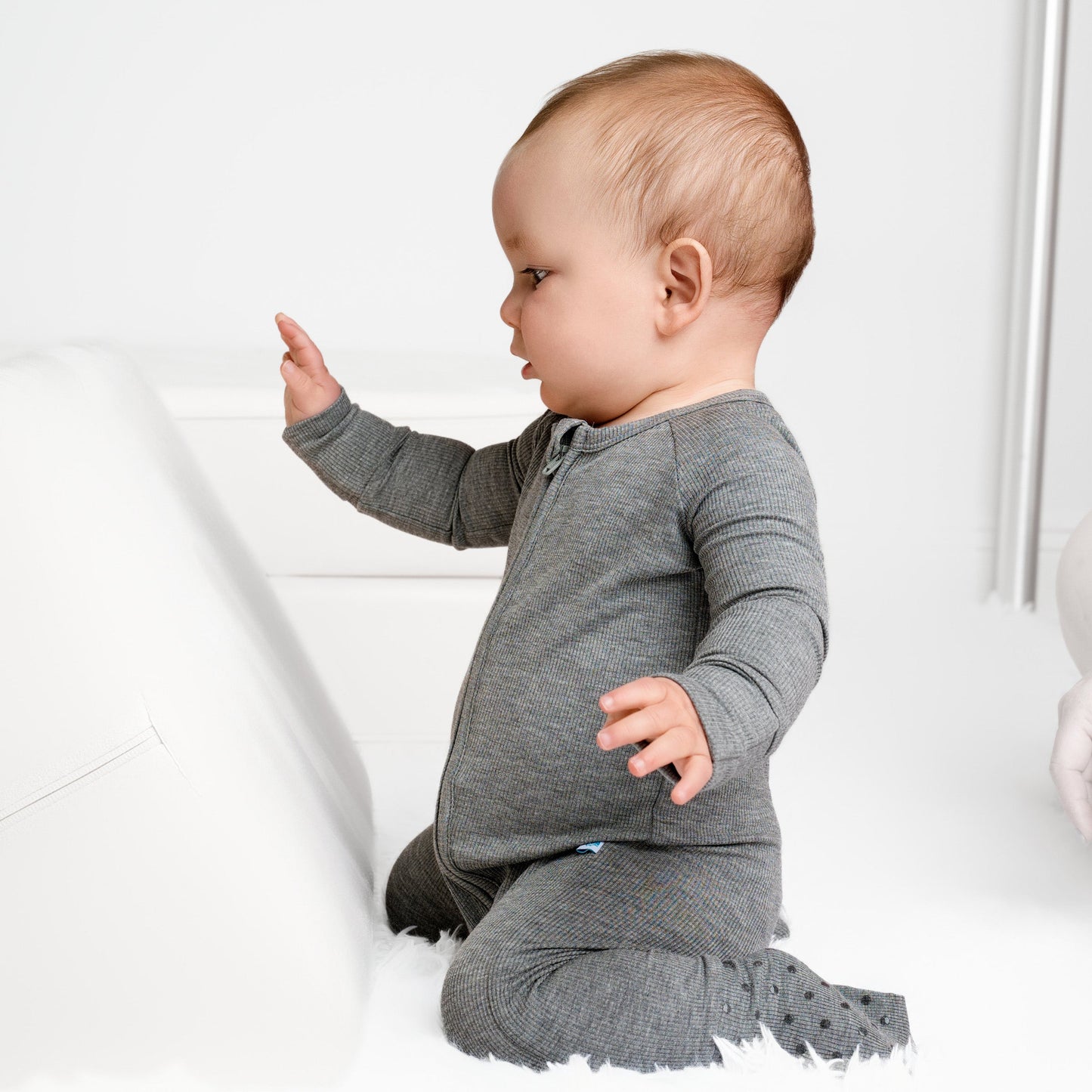 Heather (Gray) Ribbed Romper BDLJ