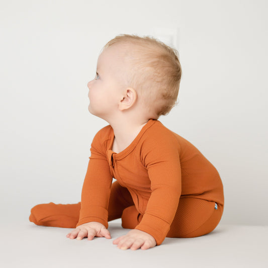 Rust (Orange) Ribbed Romper BDLJ