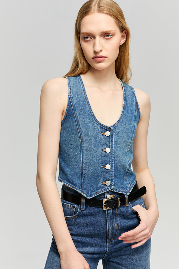Blue Horizon Denim Vest