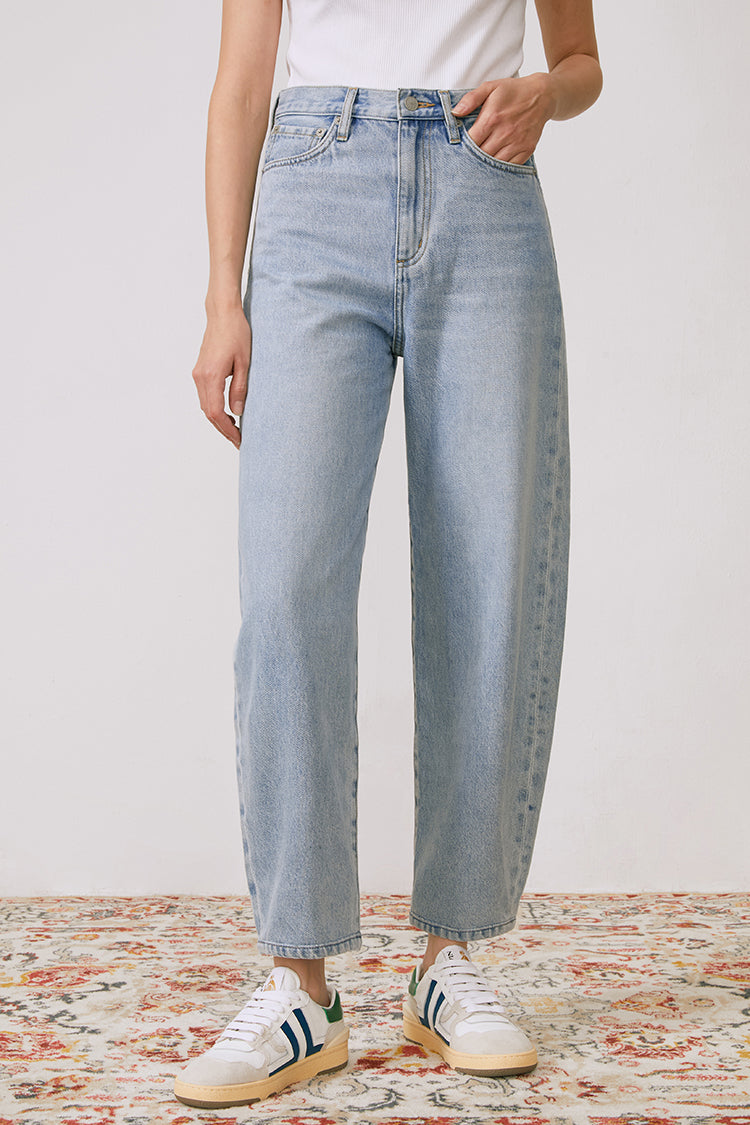 Queens Of Noise High Rise Barrel Jeans [FINAL SALE]