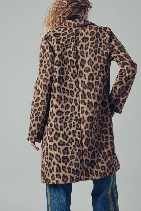 Leopard Print Oversized Statement Coat