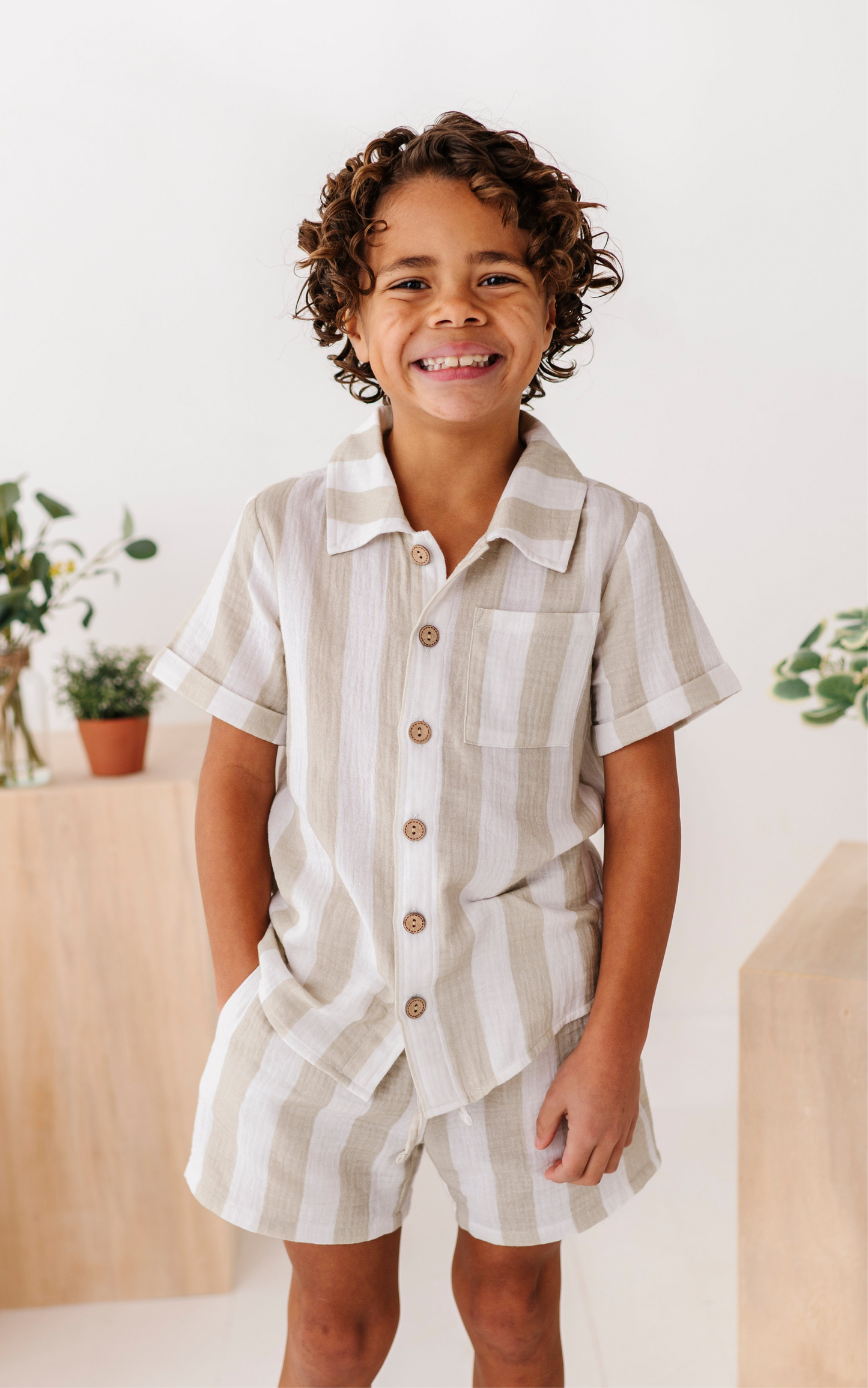 Green Coastal Stripe | Boys Set