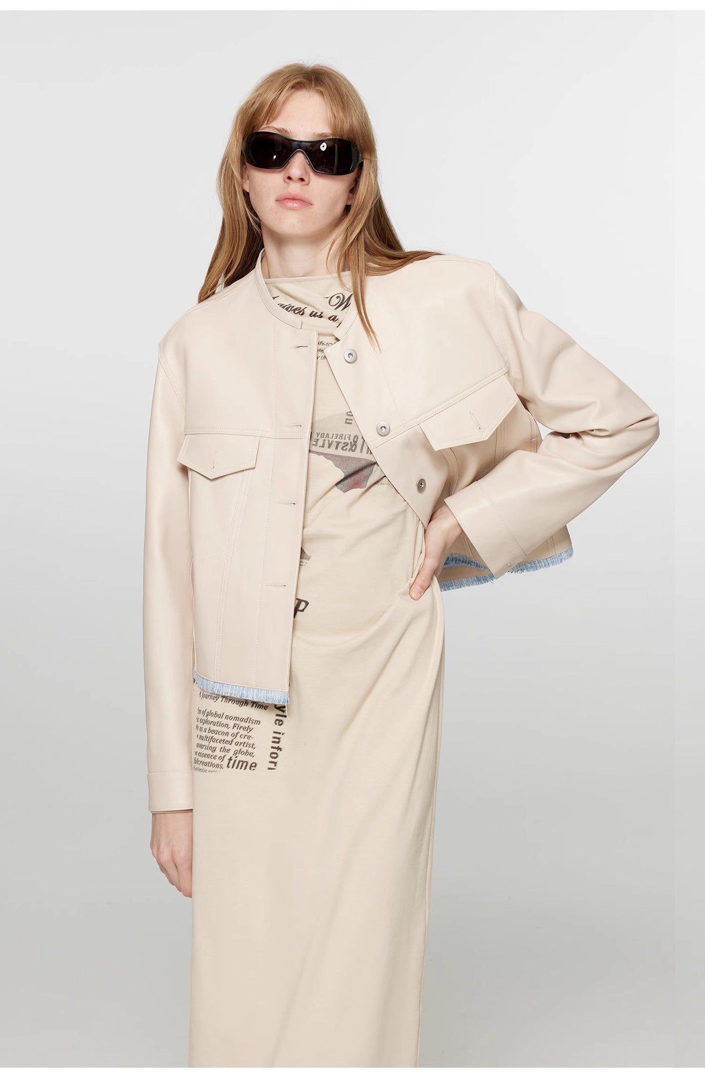 Sunset Escape Leather Short Jacket