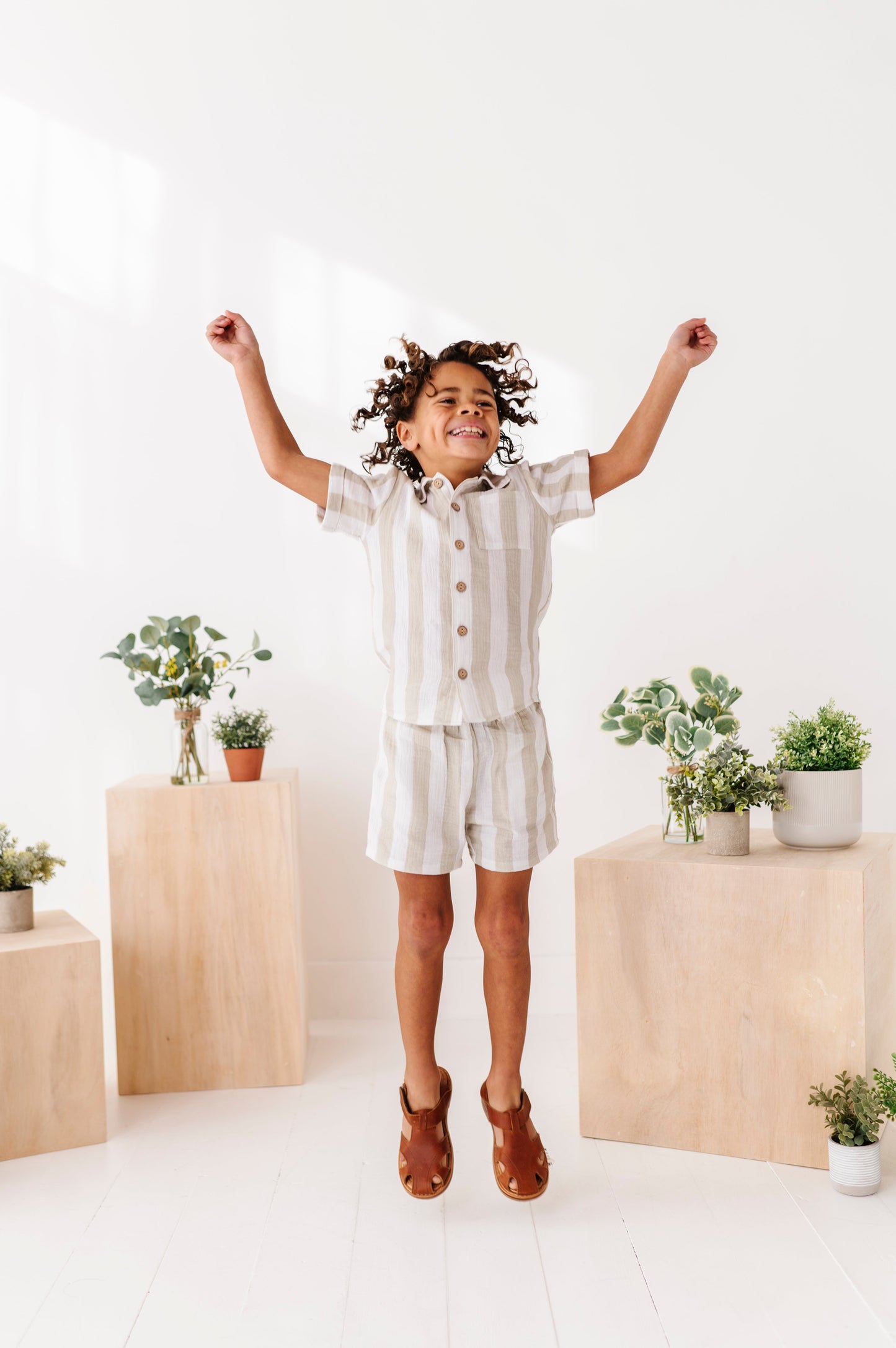 Green Coastal Stripe | Boys Set