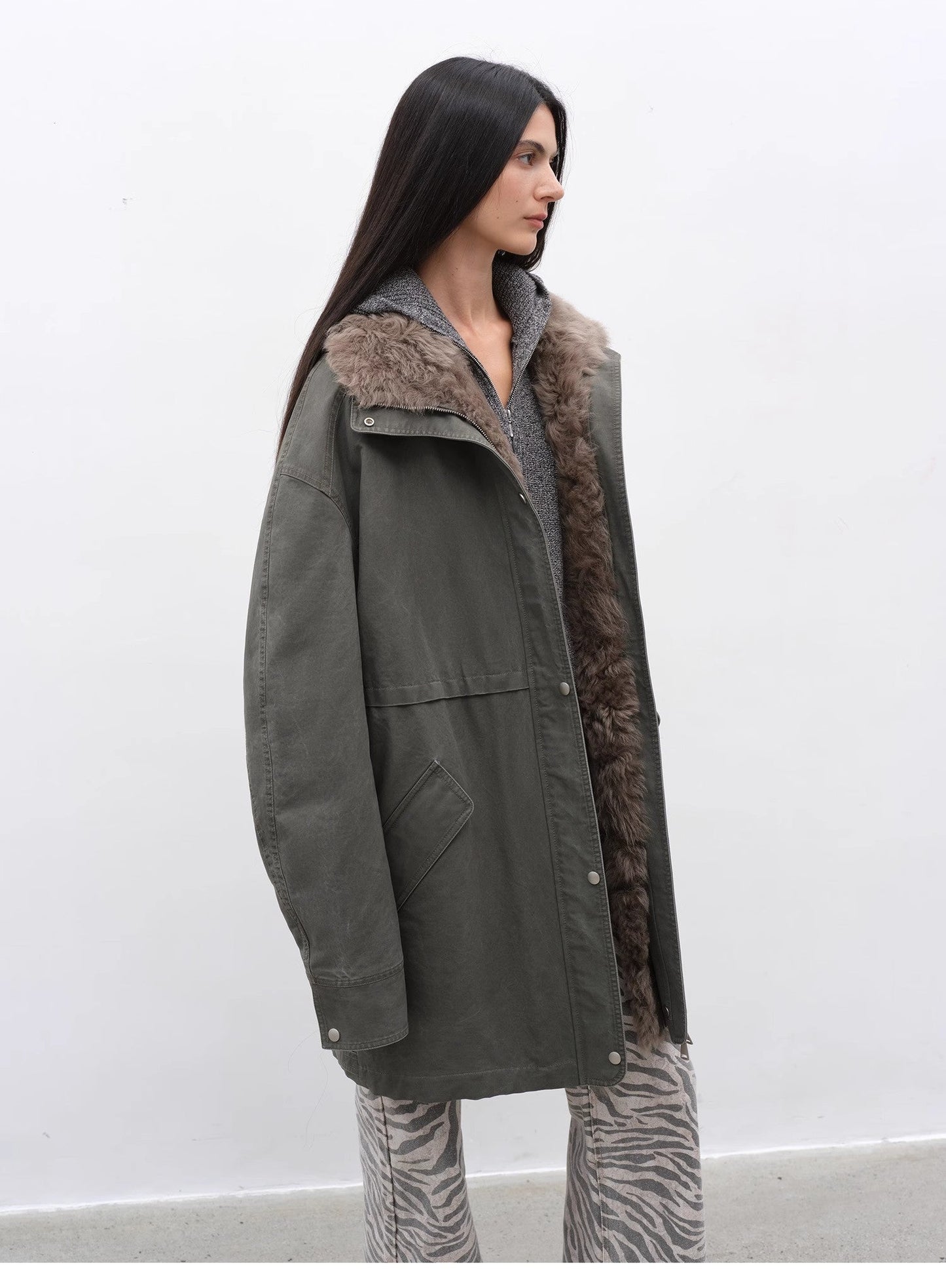 Detachable Goose Down Parka
