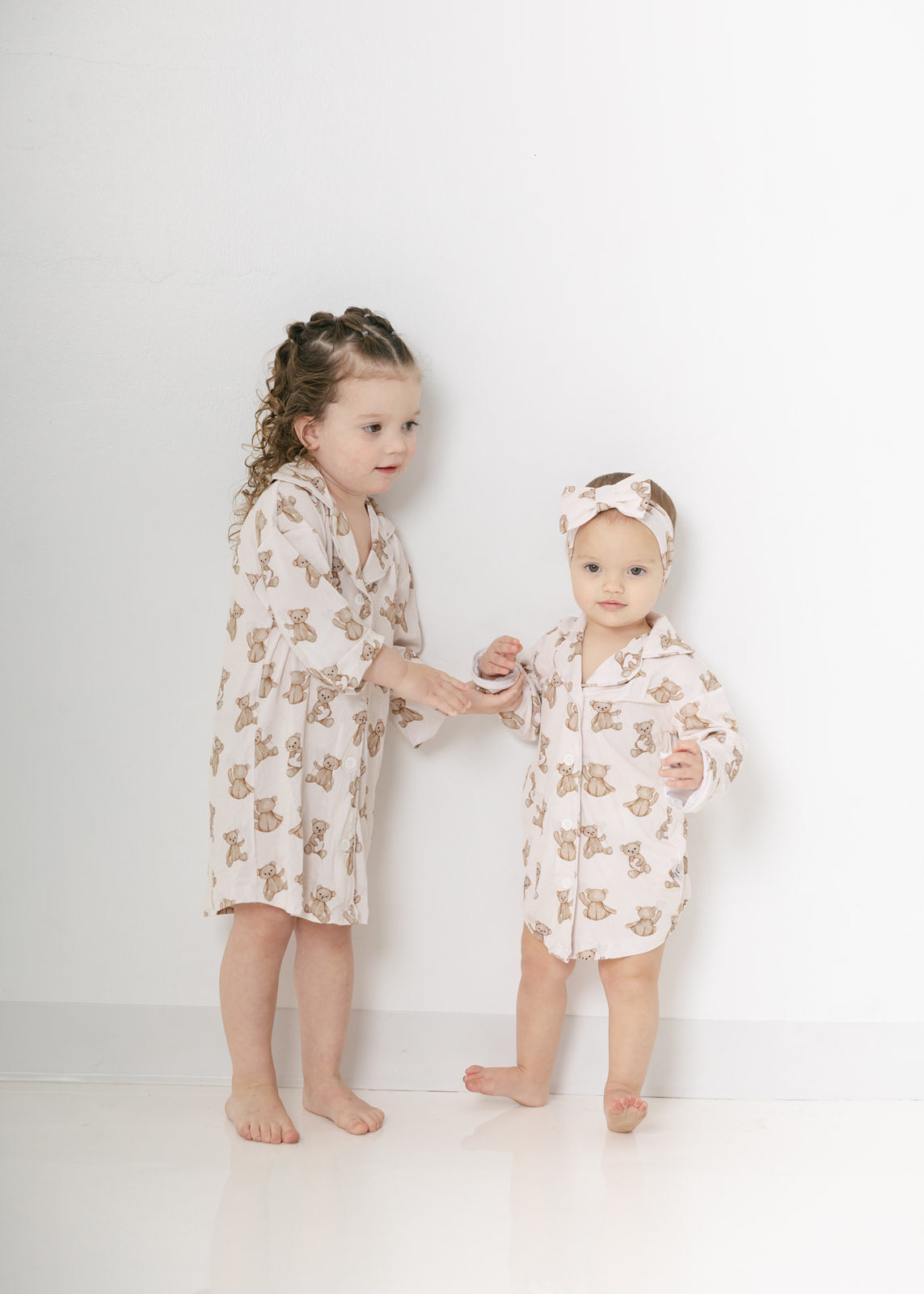 Bear Hearts | Bamboo Toddler Nightgown