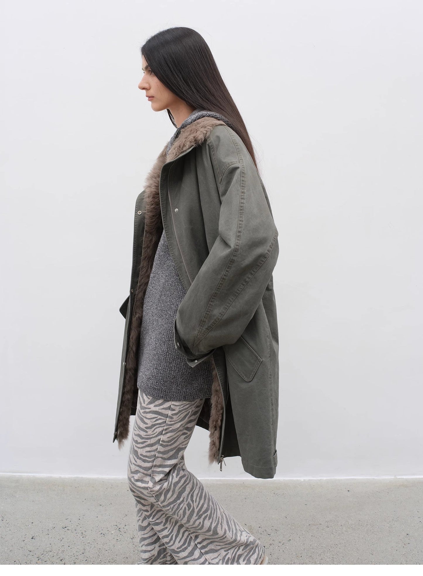 Detachable Goose Down Parka