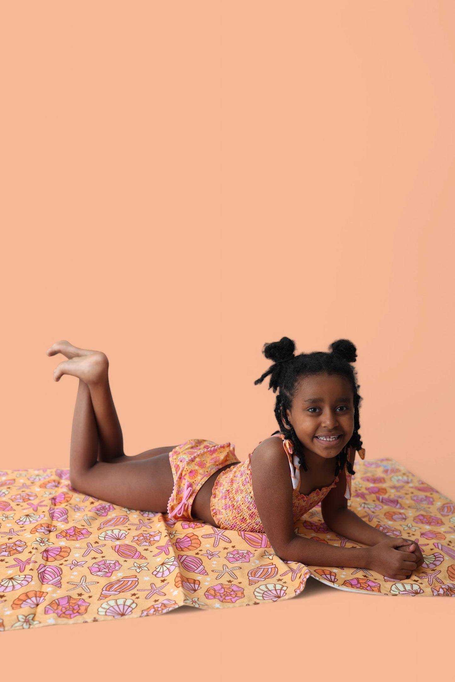 SHELLO SUMMER DREAM SMOCKED TANKINI TWO PIECE SWIM SUIT