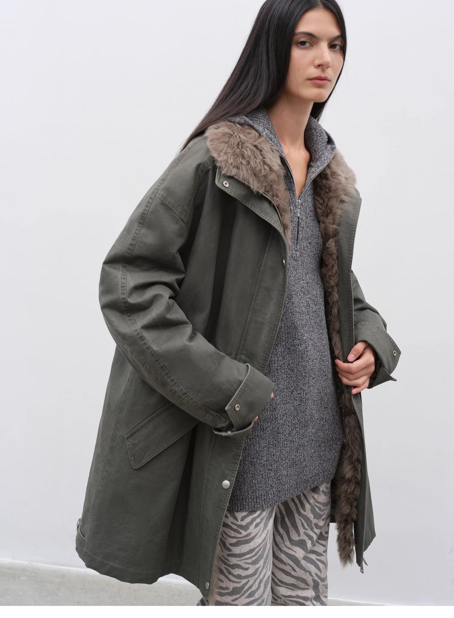 Detachable Goose Down Parka