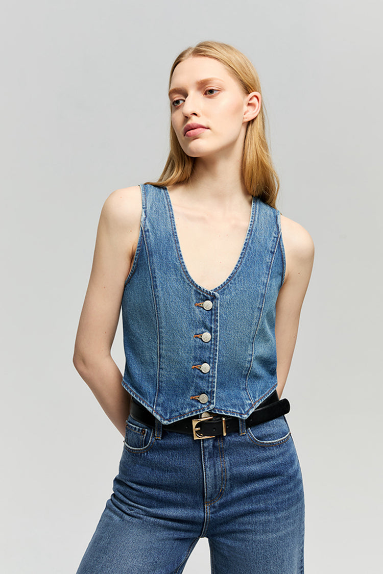 Blue Horizon Denim Vest