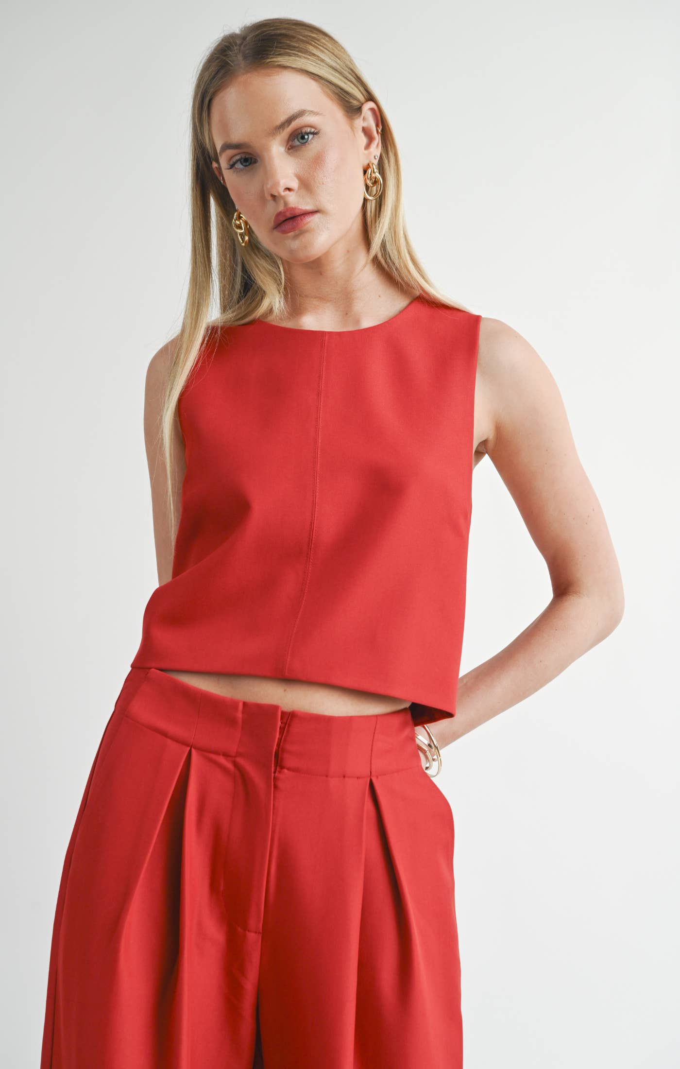 Garnet Sleeveless Top