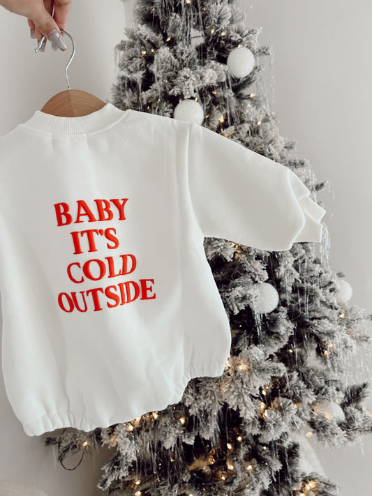 Sweatshirt Romper | Baby It's Cold Outside