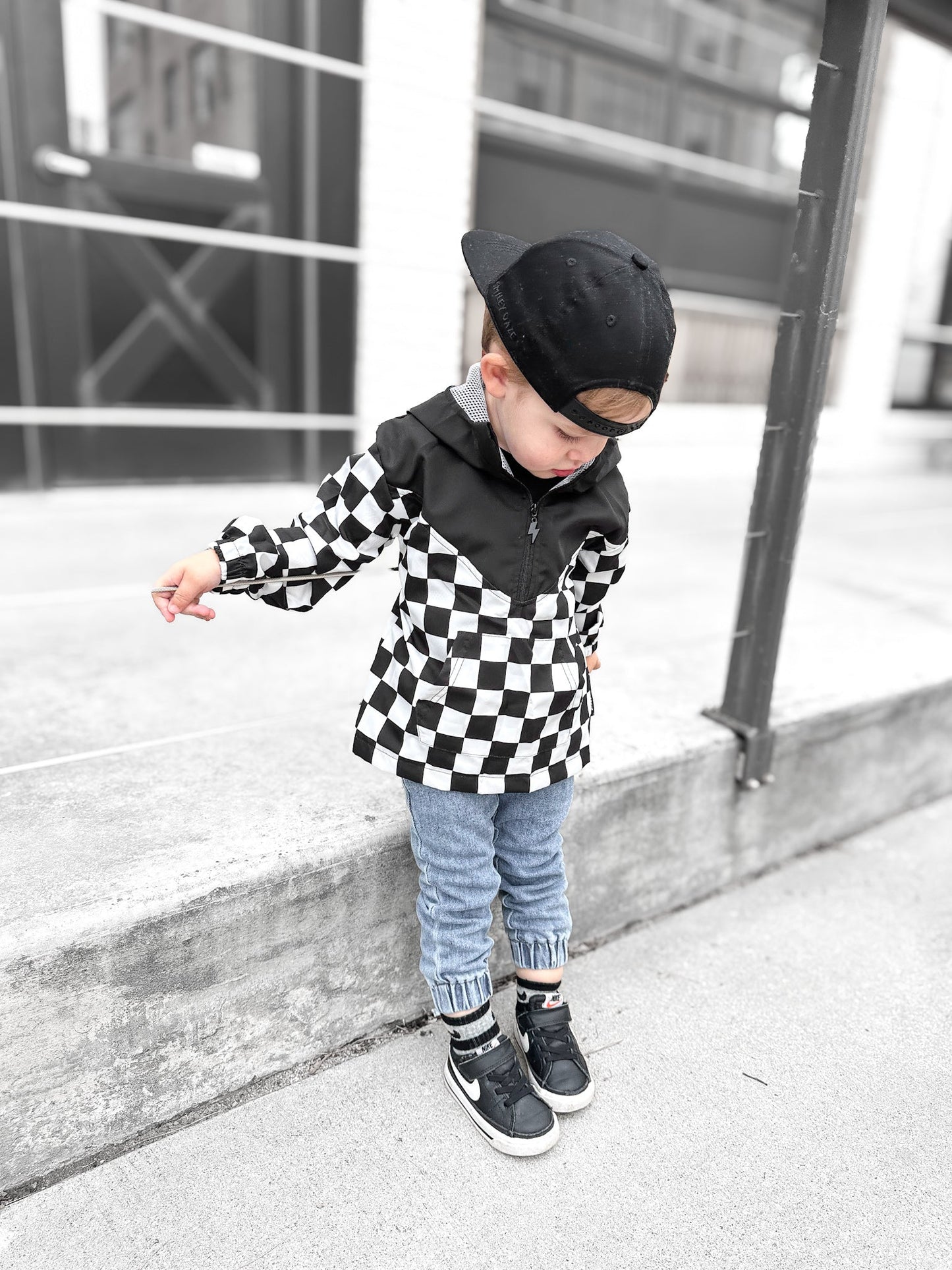 CHECKERED • HALF-ZIP • WINDBREAKER