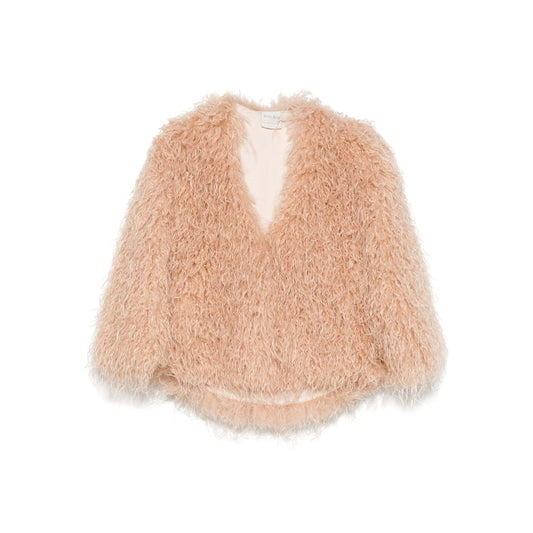 Forte Forte Neutrals Coats - Faux Fur Coats Women